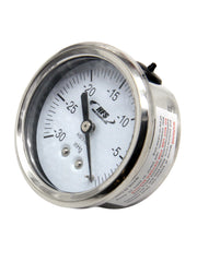 Load image into Gallery viewer, HFS 2.5&quot; Dry Utility Vacuum Gauge 1/4&quot; NPT Center Mount; -30HG/0PSI Back Mount
