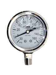 Load image into Gallery viewer, HFS -30 HG-160 PSI, 2.5&quot; Diameter Vacuum Air Pressure Gauge (316 Stainless Steel) Bottom Mount Oil filled
