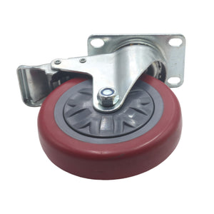 5-Inch Swivel Plate Caster Wheels Set of 4 with 1500lbs Loads Capacity