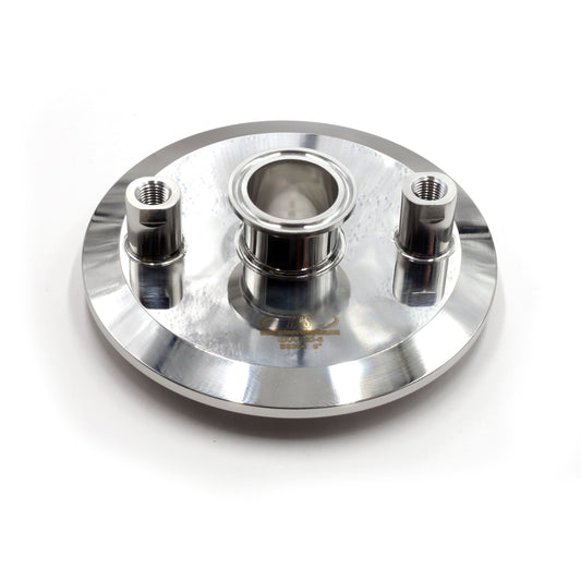 6" Tri Clamp Lid w/ 6" TC x 1.5" TC x (2) 1/4" FNPT Stainless Steel 304