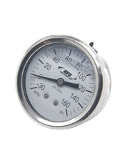 Load image into Gallery viewer, HFS -30 HG-160 PSI, 2.5&quot; Diameter Vacuum Air Pressure Gauge (316 Stainless Steel) Back mount Oil filled
