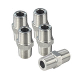 Load image into Gallery viewer, 1/4&quot; NPT Male Threaded Hex Nipple Adapter Stainless Steel 304 5PCs
