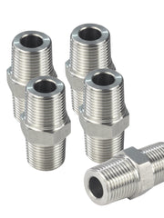 Load image into Gallery viewer, 1/4&quot; NPT Male Threaded Hex Nipple Adapter Stainless Steel 304 5PCs
