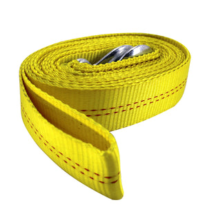 4.5 Ton Polyester Tow Strap Rope 2 Hooks 10000lb Towing Recovery