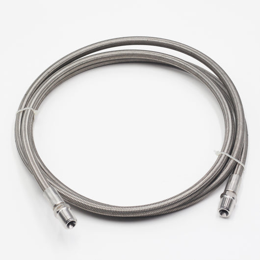 1/2'' Male NPT Stainless Braided Hoses, w/ PTFE Liner, - 300PSI