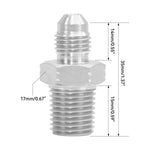 Load image into Gallery viewer, 4PCS 1/4" NPT Male to 1/4" JIC Male Flared Tube Fitting Carbon Steel
