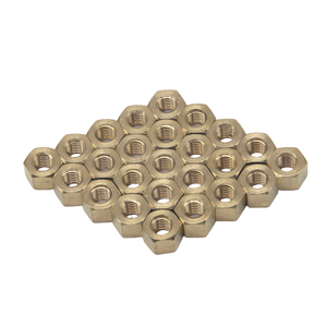 Thread Hex Nuts 3/8"-16, Solid Brass Hex Nut (25PCS/Pack)