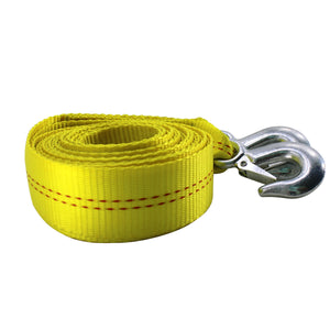 4.5 Ton Polyester Tow Strap Rope 2 Hooks 10000lb Towing Recovery