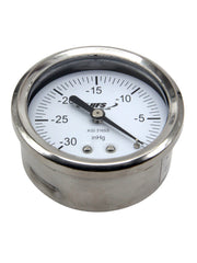 Load image into Gallery viewer, HFS 2.5&quot; Dry Utility Vacuum Gauge 1/4&quot; NPT Center Mount; -30HG/0PSI Back Mount
