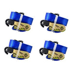 Load image into Gallery viewer, 4PC 1-1/2"X 15ft Heavy Duty Ratchet Cargo Tie Down Straps 3000lbs J-Hooks

