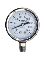 Load image into Gallery viewer, HFS -30 HG-160 PSI, 2.5&quot; Diameter Vacuum Air Pressure Gauge (316 Stainless Steel) Bottom Mount
