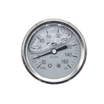 Load image into Gallery viewer, HFS -30 HG-160 PSI, 2.5&quot; Diameter Vacuum Air Pressure Gauge (316 Stainless Steel) Back mount Oil filled
