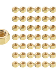 Load image into Gallery viewer, Thread Hex Nuts 1/4&quot;-20, Solid Brass Hex Nut (50 Pack)
