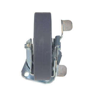 Caster 5" x 1-1/4" Plate Swivel with Brake Polypropylene Hub Wheel