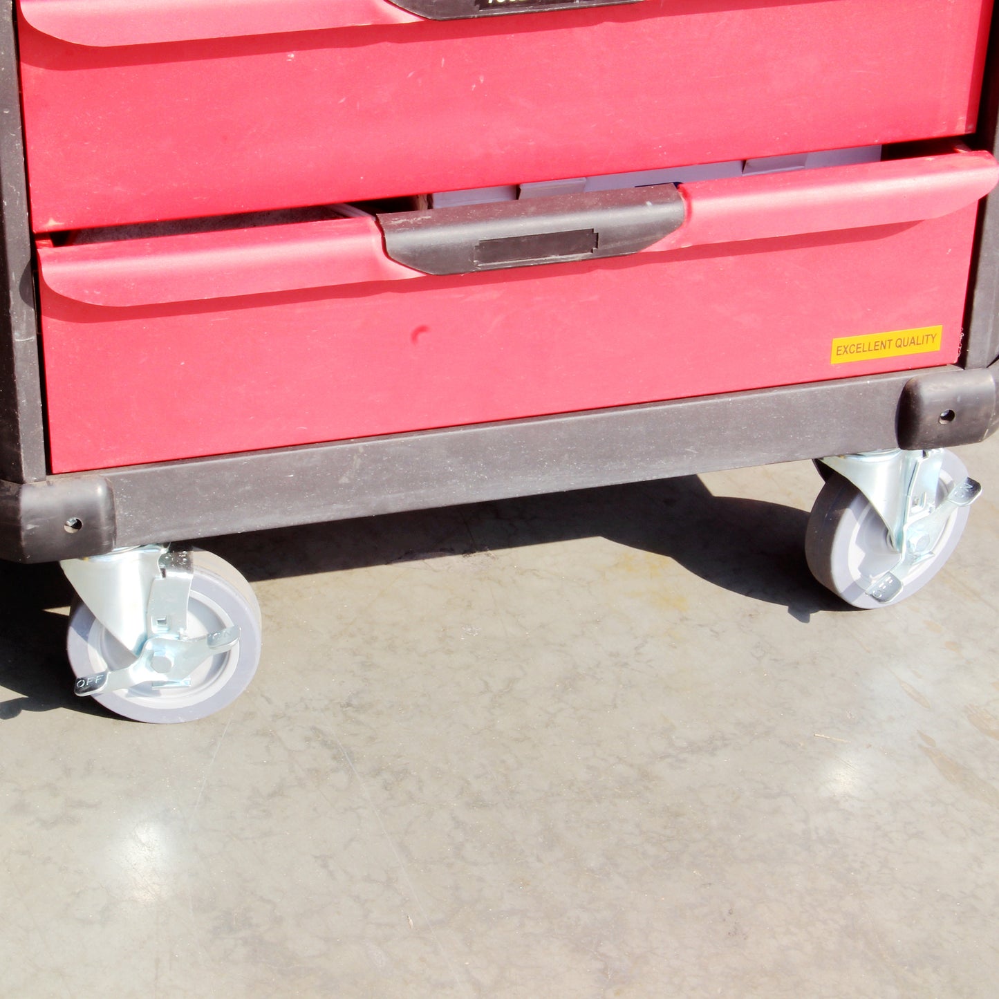 Caster 5" x 1-1/4" Plate Swivel with Brake Polypropylene Hub Wheel