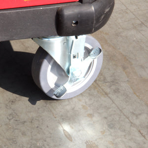 Caster 5" x 1-1/4" Plate Swivel with Brake Polypropylene Hub Wheel