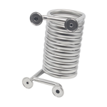 Load image into Gallery viewer, Jacketed Condensing Coil / Wort Chiller, (4) 1.5&quot; Tri Clamp Ports, 1/2&quot; Inner Tube OD, 3/4&quot; Outer Tube OD, 6&quot; Diameter, 12&quot; Height, 304 Stainless Steel
