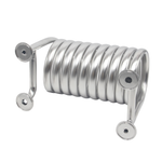 Load image into Gallery viewer, Jacketed Condensing Coil / Wort Chiller, (4) 1.5&quot; Tri Clamp Ports, 1/2&quot; Inner Tube OD, 3/4&quot; Outer Tube OD, 6&quot; Diameter, 12&quot; Height, 304 Stainless Steel
