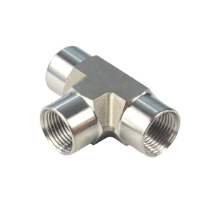 Female NPT 3 Way Tee Fittings Stainless Steel 304