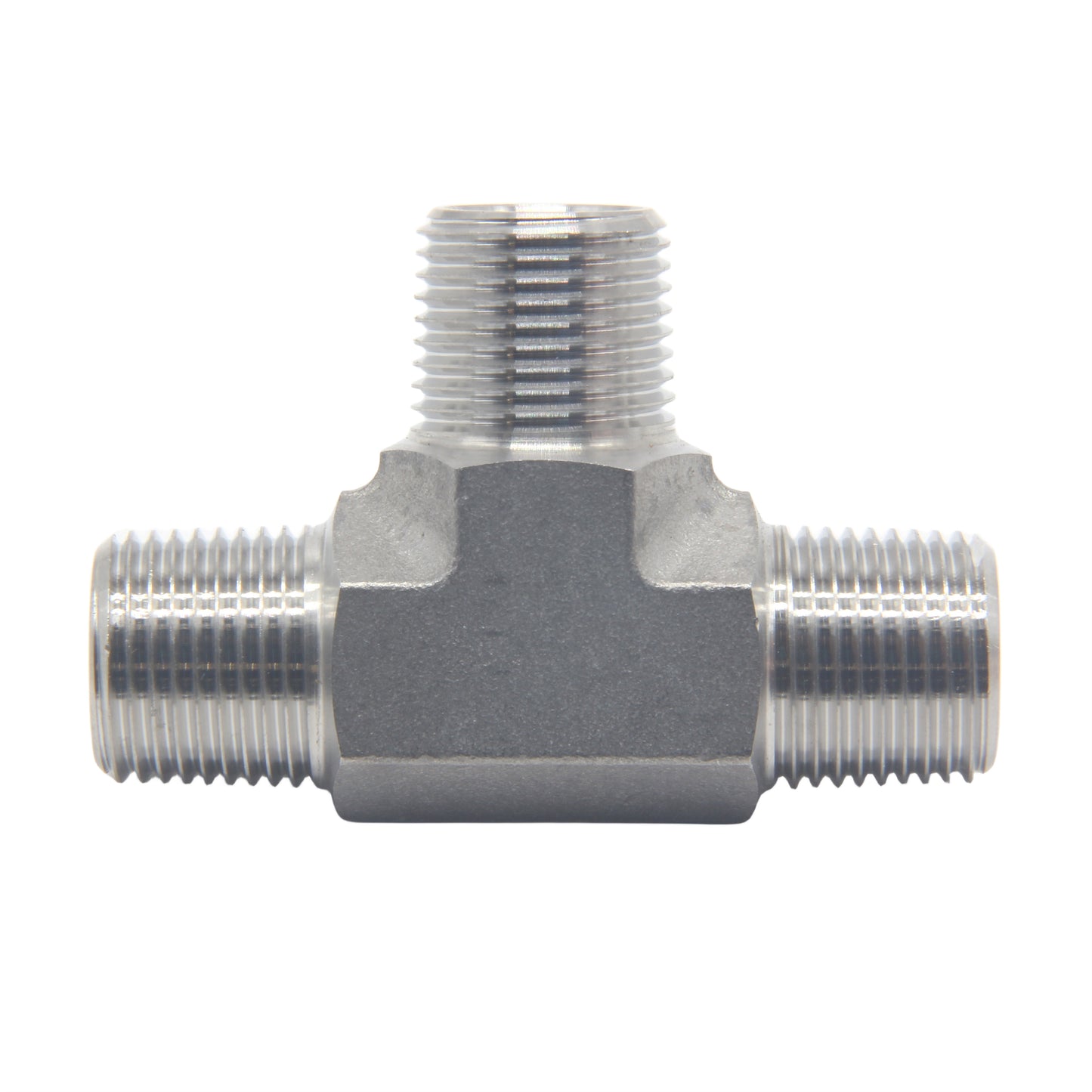 Male NPT 3 Way Tee Fittings Stainless Steel 304
