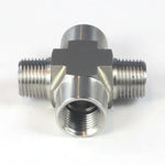 Load image into Gallery viewer, NPT Thread Pipe Fitting 4 Way Cross (M x F x M x F) Stainless Steel 304
