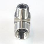Load image into Gallery viewer, NPT Thread Pipe Fitting 4 Way Cross (M x F x M x F) Stainless Steel 304

