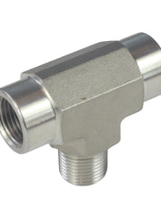 Load image into Gallery viewer, FORGED Pipe Fitting Street Tee FNPT x MNPT x FNPT Stainless Steel 304
