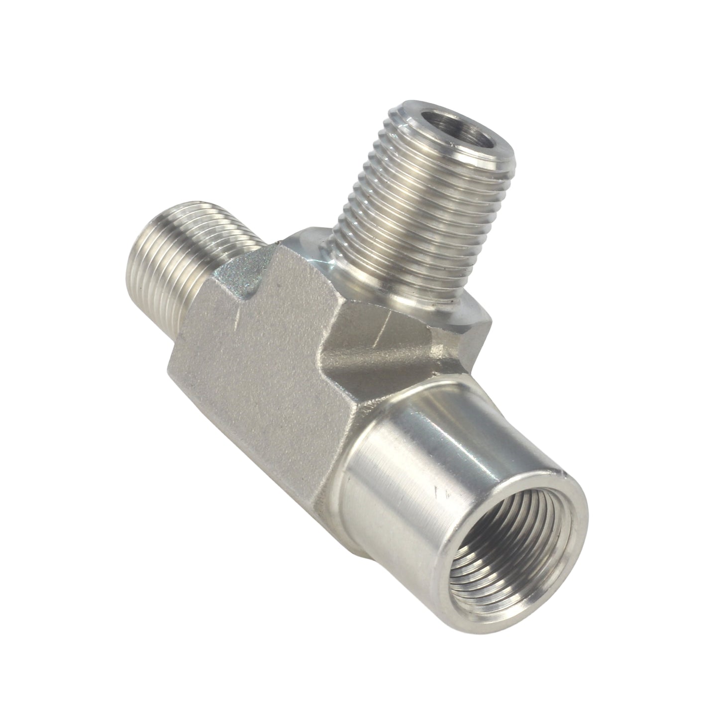 FORGED Pipe Fitting Street Tee MNPT x MNPT x FNPT Stainless Steel 304