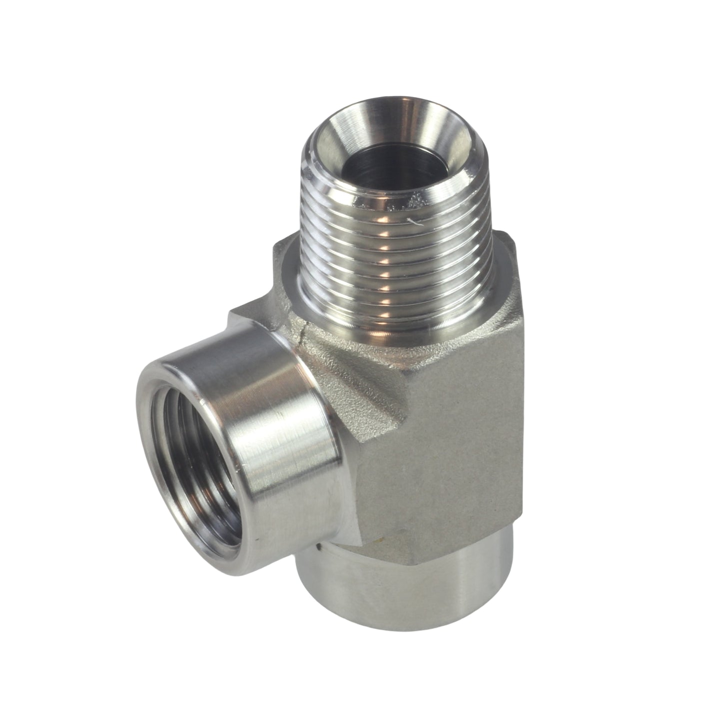 FORGED Pipe Fitting Street Tee FNPT x FNPT x MNPT Stainless Steel 304