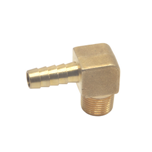 2Pcs Brass 90 Degree Elbow Adaptor - 3/8" Male NPT to Barb 1/4" (0.4IN /10.4MM)