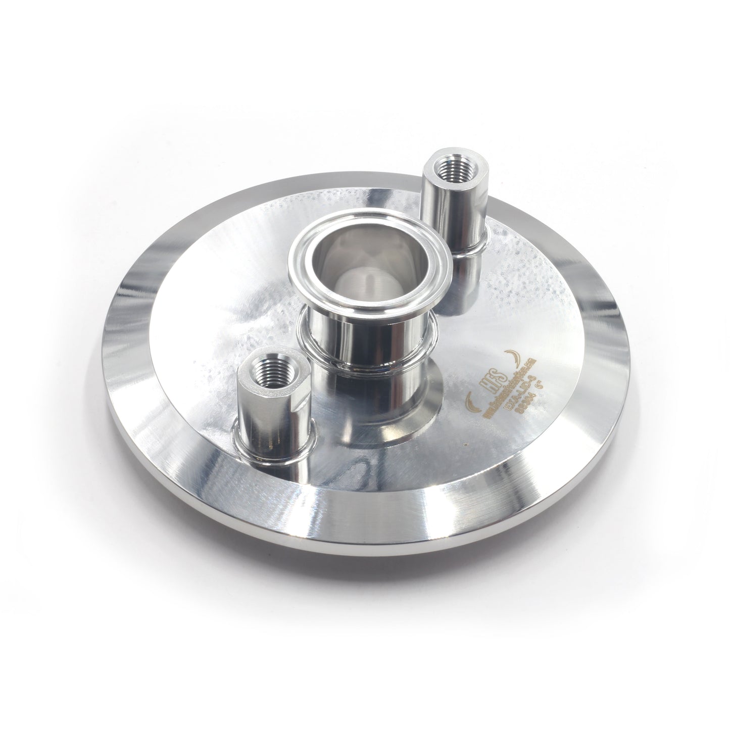 6" Tri Clamp Lid w/ 6" TC x 1.5" TC x (2) 1/4" FNPT Stainless Steel 304
