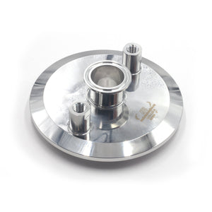 6" Tri Clamp Lid w/ 6" TC x 1.5" TC x (2) 1/4" FNPT Stainless Steel 304