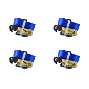 4pcs 1-1/2" x 15ft Heavy Duty Ratchet Cargo Tie Down Straps 3000 lbs