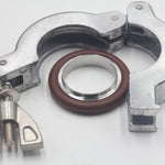 Load image into Gallery viewer, KF/NW Stainless Steel Centering Ring - BUNA Gasket
