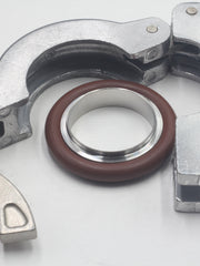 Load image into Gallery viewer, KF/NW Stainless Steel Centering Ring - BUNA Gasket
