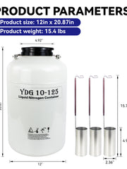 Load image into Gallery viewer, 10L Big Mouth Cryogenic Container Liquid Nitrogen Ln2 Tank Wide Open Mouth
