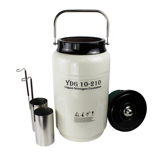 10L Big Mouth Cryogenic Container Liquid Nitrogen LN2 Tank  Wide Open 210mm Open