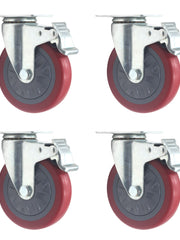 Load image into Gallery viewer, 5-Inch Swivel Plate Caster Wheels Set of 4 with 1500lbs Loads Capacity
