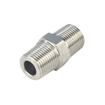 Load image into Gallery viewer, 1/4&quot; NPT Male Threaded Hex Nipple Adapter Stainless Steel 304 5PCs
