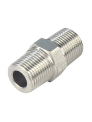Load image into Gallery viewer, 1/4&quot; NPT Male Threaded Hex Nipple Adapter Stainless Steel 304 5PCs

