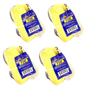 4pcs 1"x15' 1500Lbs Ratchet Strap Tie Down Set Atv Cargo Trailer