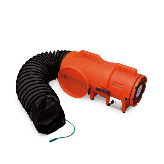 Allegro 9538-15 8" Axial Explosion-Proof (EX) Plastic Blower w/ Compact Canister & 15' Ducting