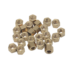 Thread Hex Nuts 3/8"-16, Solid Brass Hex Nut (25PCS/Pack)