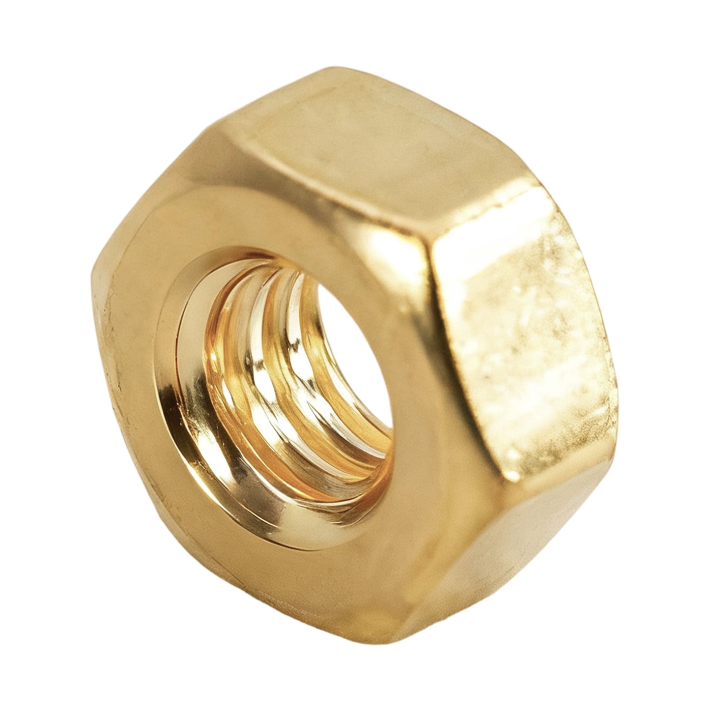 Thread Hex Nuts 1/4"-20, Solid Brass Hex Nut (50 Pack)