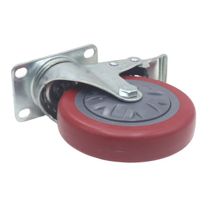 5-Inch Swivel Plate Caster Wheels Set of 4 with 1500lbs Loads Capacity