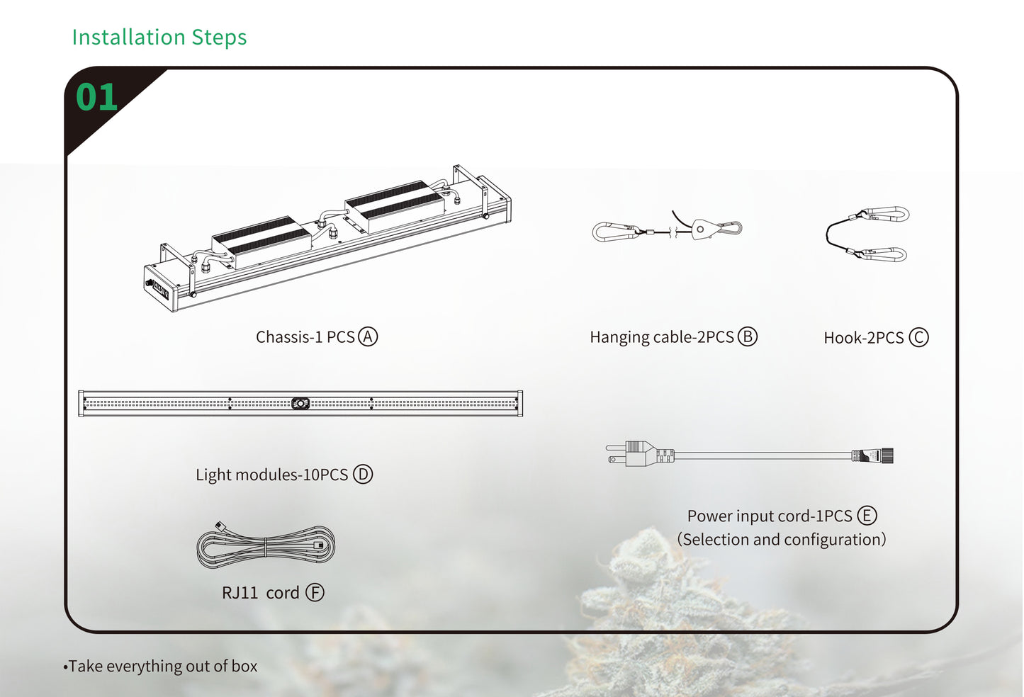 LED Grow Light IR Full Spectrum Panel 980W 10 Light Bar