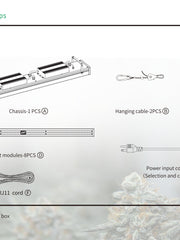 Load image into Gallery viewer, LED Grow Light IR Full Spectrum Panel 820W 8 Light Bar
