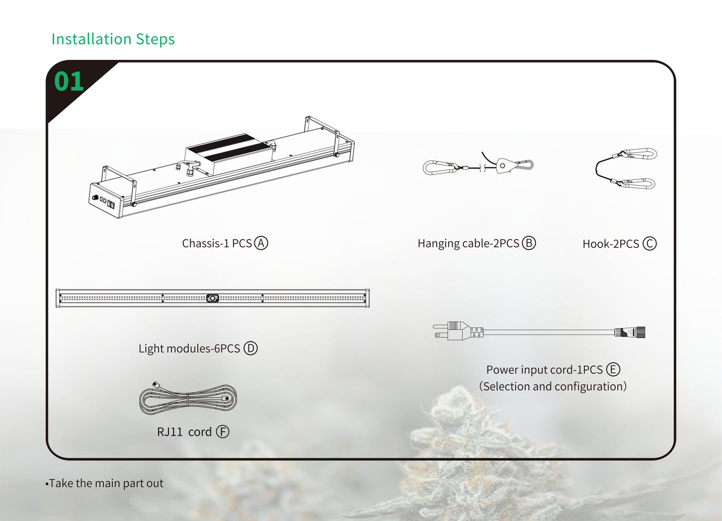 LED Grow Light IR Full Spectrum Panel 650W 6 Light Bar