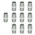 Load image into Gallery viewer, 10PCS NPT Male Threaded Hex Nipple Adapter Pipe Fitting Carbon Steel
