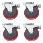 Load image into Gallery viewer, 5-Inch Swivel Plate Caster Wheels Set of 4 with 1500lbs Loads Capacity
